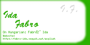 ida fabro business card